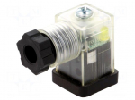 Connector: valve connector | plug | form C | 8mm | female | PIN: 3 | 4&divide;6mm