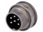 Connector: M16 | socket | male | soldering | PIN: 6 | 5A | 300V | IP40