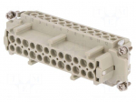 Connector: HDC | contact insert | female | DE | PIN: 24 | 24+PE | 16A | 500V