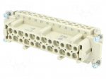 Connector: rectangular | female | Han E | PIN: 24 | 24+PE | 16A | 500V