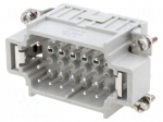 Connector: HDC | male | CDS | PIN: 18 | 18+PE | size 57.27 | 10A | 400V
