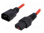 Cable | IEC C13 female,IEC C14 male | 3m | with IEC LOCK locking