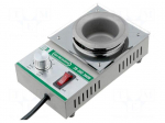 Device: soldering pot | 200W | 200&divide;450&deg;C | 50mm | 230VAC | Plug: EU