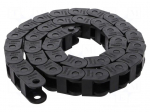 Cable chain | Series: Light | Bend.rad: 45mm | L: 986mm | Colour: black