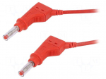 Test lead | 32A | 4mm banana plug-4mm banana plug | Len: 0.5m | red