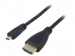Cable | HDMI 1.4 | HDMI micro plug,HDMI plug | 1.5m | black