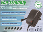 3V-12V universaalne toiteplokk 2250mA | 6 t&uuml;&uuml;pi stekereid | 2,25A | 27W | MWMD25EU/6XC Minwa