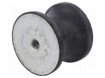 Vibration damper | M12 | &Oslash;: 70mm | rubber | L: 53mm | H: 12mm | 5181N | DVC.3