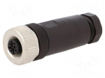 Connector: M12 | plug | PIN: 5 | female | straight | IP67 | screw terminal
