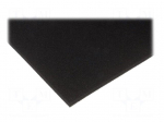 Conductive foam | ESD | L: 550mm | W: 350mm | Thk: 10mm | black | <1M&Omega;