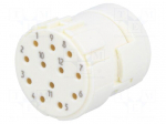 Connector: M23 | contact insert | PIN: 12 | female | crimped | 8A | 200V