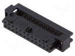 Connector: wire-wire/PCB | plug | female | PIN: 24 | Milli-Grid | IDC