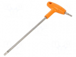 Wrench: hex key | HEX 3mm | L: 153mm | stainless steel
