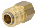 Quick connection coupling | straight | max.35bar | brass | D: 25mm