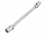 Wrench: socket spanner | with joint | 16mm,17mm | L: 259mm