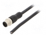 Cable: for sensors/automation | M12 | PIN: 5 | straight | 6m | plug | PVC