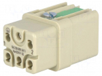 Connector: HDC | contact insert | female | 16A | 400V | Han Q | PIN: 6