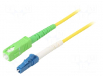 Fiber patch cord | OS2 | LC/UPC,SC/APC | 0.5m | 9/125um | LSZH | yellow