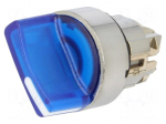 Switch: rotary | 22mm | Stabl.pos: 2 | blue | LED | IP66 | prominent | Pos: 2