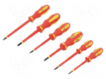 Screwdriver: insulated-set | insulated | Phillips,slot | 1kVAC