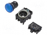 Control lamp | 22mm | Illumin: LED | &Oslash;22mm | IP67 | 24VAC | blue | 24VDC