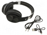 Headphones | black | headphones | 32&Omega; | Bluetooth: 5.0 | Charger: No