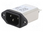 Connector: AC supply | socket | male | Inom: 1A | Ir: 310uA | 250VAC | 12mH