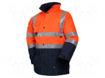 Work jacket | Size: L | orange-navy blue | warning,all-season
