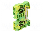 Splice terminal: rail | ST | spring clamp | yellow-green | polyamide