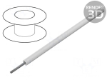Wire | silicone | HookUp Wire | stranded | Cu | 1x18AWG | white | 20kV
