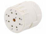 Connector: M23 | contact insert | PIN: 9(1+8) | female | soldering