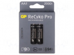 Re-battery: Ni-MH | AA | 1.2V | 2050mAh | ReCYKO PRO | blister | 2pcs.