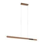 Trio Helios LED piekarama lampa 82,5-130 cm coffee brown brushed steel 343310365 4017807577815