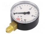 Manometer | 0&divide;40bar | bottom connection | Thread: G 1/4" | 63mm | metal
