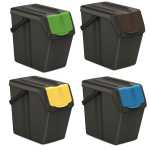 Uued tooted // Kosz na śmieci Keden SORTI BOX 4x25L - czarny recykling