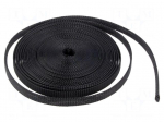 Braid | &Oslash;Braid : 8&divide;16mm | polyester | black | L: 10m | reel | -55&divide;150&deg;C