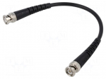 Test lead | BNC plug,both sides | Len: 0.25m | black | Z: 50&Omega; | RG223/U