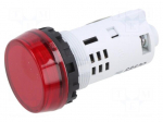 Control lamp | 22mm | YW | Illumin: LED | &Oslash;22.5mm | IP65 | 230VAC | red
