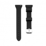 Strap Connect  22mm T-buckle Silicone Loop Watch Strap (130mm M/L) Black