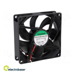 Fan: DC; axial; 24VDC; 92x92x25mm; 93.5m3/h; 37.5dBA; ball bearing