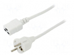 Cable | 3x1.5mm2 | CEE 7/7 (E/F) plug,IEC C19 female | PVC | 3m | 16A