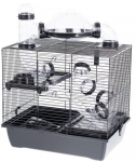INTER-ZOO Rocky + Terrace black - cage for a hamster