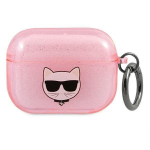 Back panel cover Karl Lagerfeld  Karl Lagerfeld KLA3UCHGP AirPods 3 cover r&oacute;żowy/pink Glitter Choupette