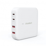Adapter Choetech  Choetech PD8008 100W GaN fast charger 2x USB-A / 2x USB-C - white