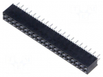 Connector: pin strips | socket | female | PIN: 40 | THT | straight | 2x20