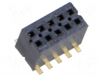Connector: pin strips | socket | male | PIN: 10 | vertical | SMT | 1.27mm