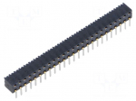 Connector: pin strips | socket | female | PIN: 50 | angled | THT | 2mm