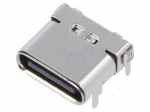 Connector: USB C | socket | SMT | PIN: 24 | horizontal | top board mount