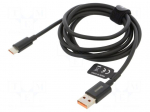 Cable | High Speed,USB 2.0 | USB A plug,USB C plug | 1.5m | black