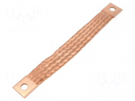 Braids | earthing tape | 25mm2 | &Oslash;1: 9mm | &Oslash;2: 9mm | 150A | L: 0.18m
